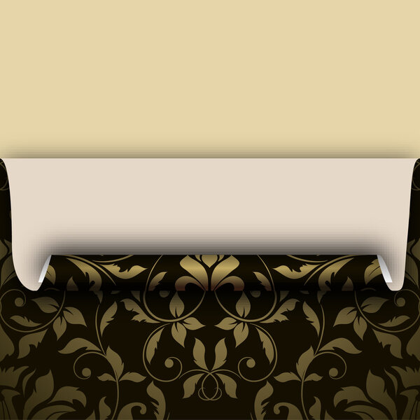 Кудрявый цветочный фон страницы
