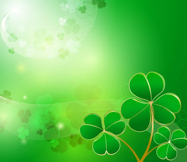 St. Patrick 's gloeiende abstracte achtergrond — Stockvector