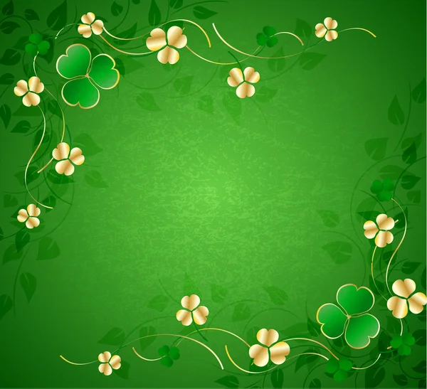 St. Patrick 's gloeiende abstracte achtergrond — Stockvector