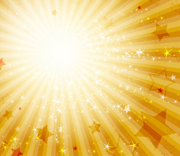 Retro grunge background with stars