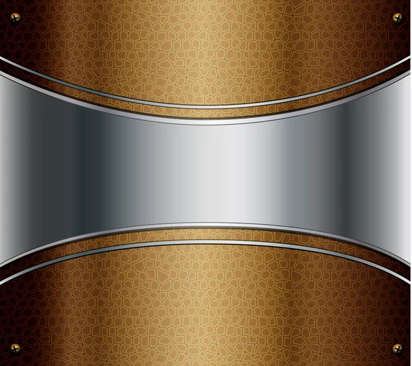 Fond abstrait métal et cuir — Image vectorielle