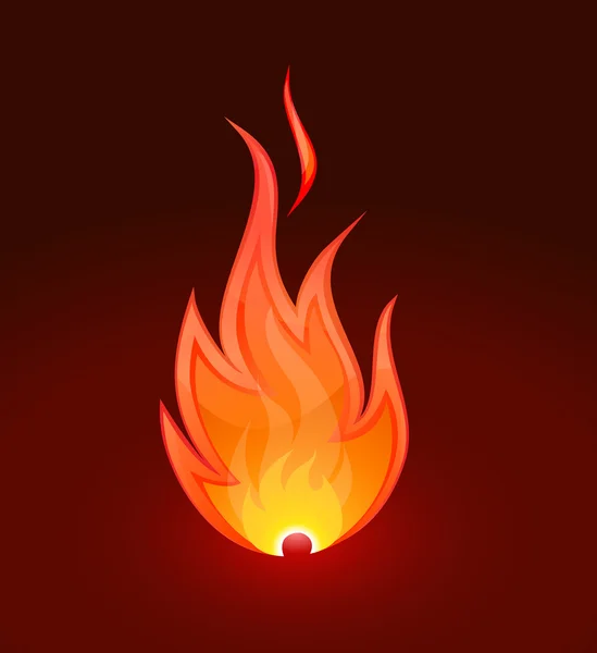 Vuurvlam — Stockvector