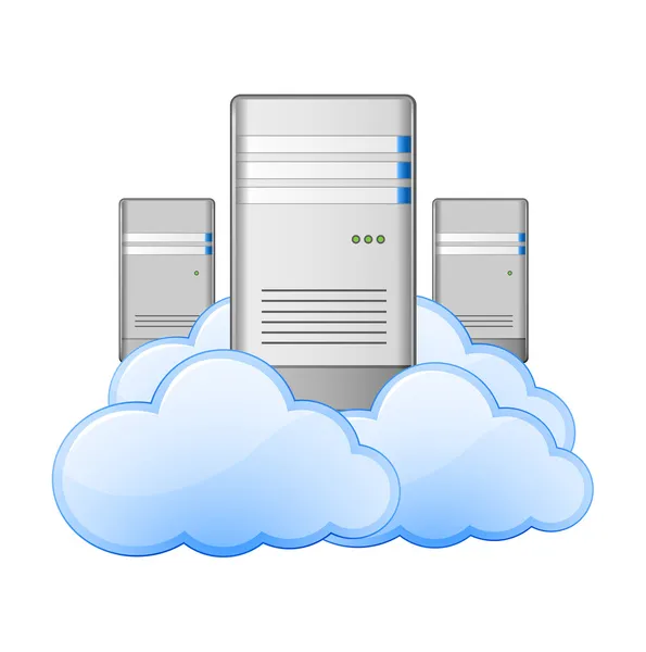 Servery a mraky — Stockový vektor