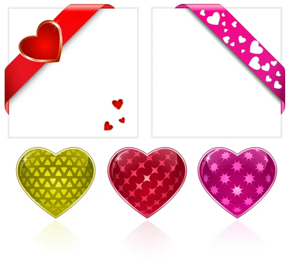 Den svatého Valentýna. Kolekce srdce — Stockový vektor