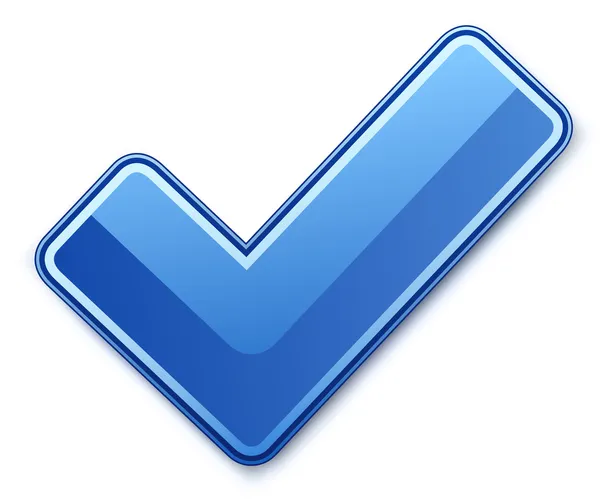 Marca de verificação azul — Vetor de Stock