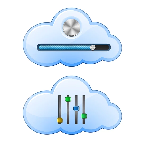 Cloud Hosting Control — Stockvector