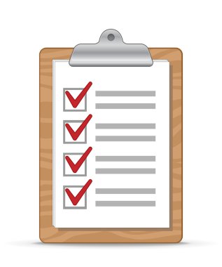 Clipboard and checklist