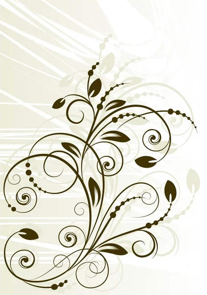 Квітковий фон з декоративною гілкою — стоковий вектор