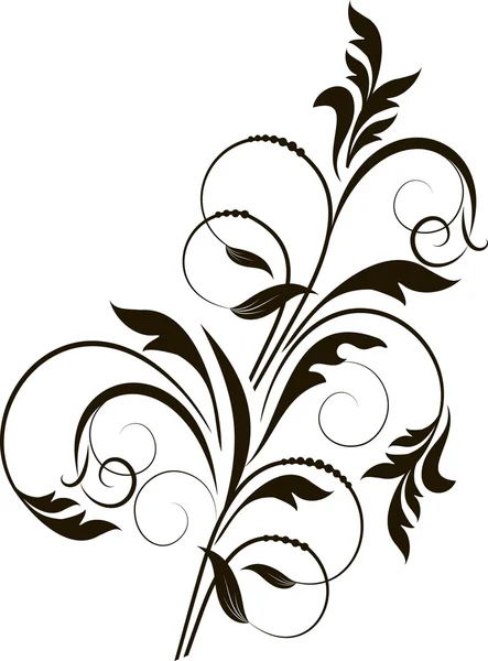 Branche décorative - élément pour le design dans un style vintage — Image vectorielle
