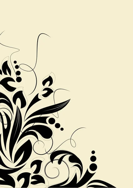 Floral bakgrund med dekorativ gren — Stock vektor