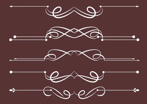 Set of design elements in vintage style vectorized — Stock Vector