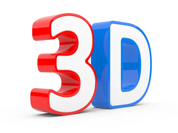 3D işareti — Stok fotoğraf