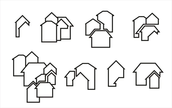 Ensemble d'icône de la maison — Image vectorielle