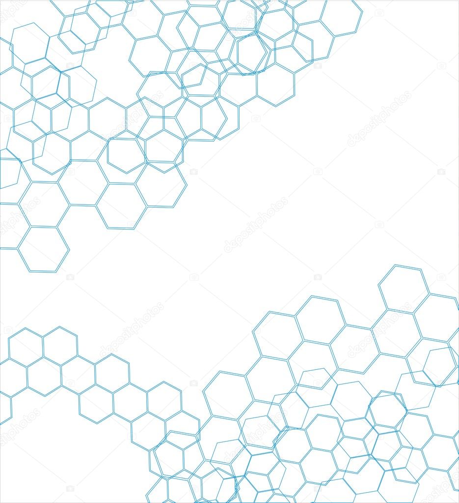 Molecule background. Honeycomb texture.