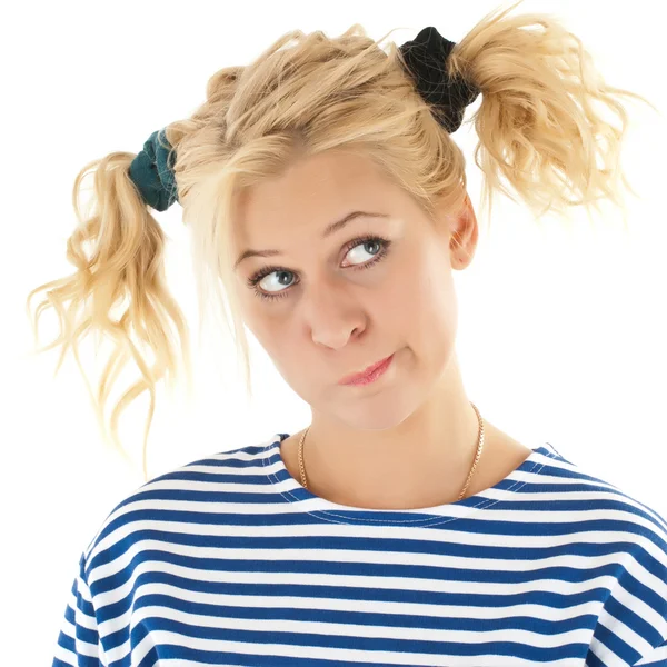 Woman with a funny look — Stock Photo, Image