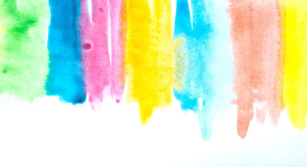 Renkli suluboya fırça darbeleri — Stok fotoğraf