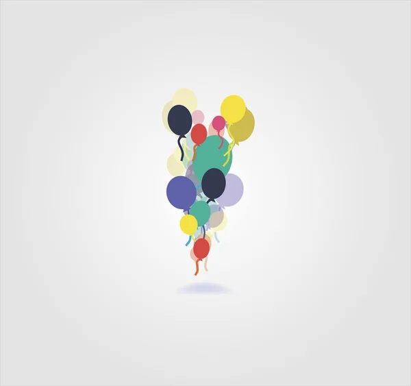 Vettore di sfondo con palloncini multicolori — Vettoriale Stock