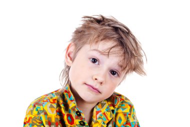 Portrait of an adorable young preschool boy clipart