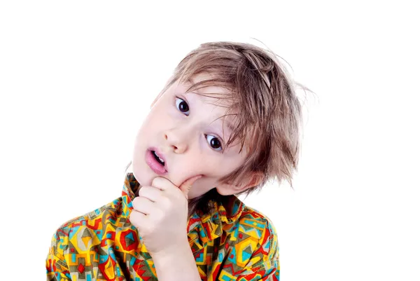 Portrait of an adorable young preschool boy — Stock Photo, Image