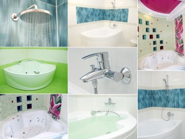 Bathroom collage clipart