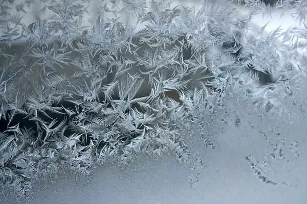 窗口上的霜 — 图库照片