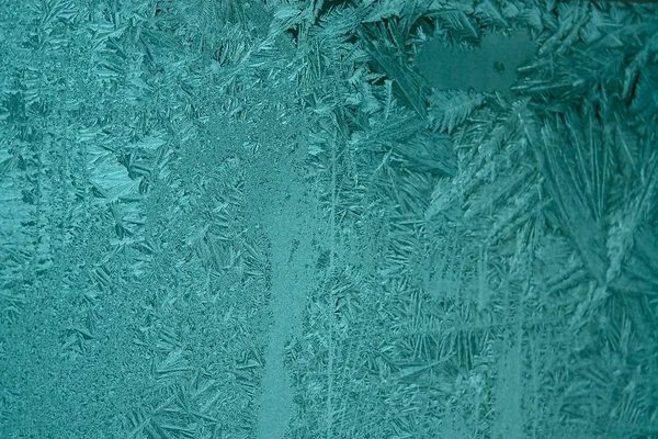 Frost am Fenster — Stockfoto