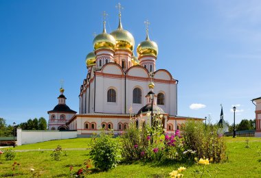 Ortodoks kilisesi. Valday, Rusya 'daki Iversky manastırı.