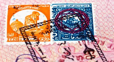 Visa passport stamp clipart