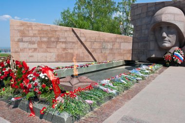 sonsuz ateşi memorial kompleksi şehir Samara, Rusya Federasyonu