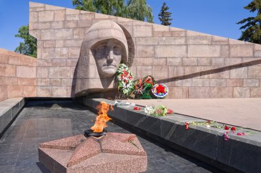 sonsuz ateşi memorial kompleksi şehir Samara, Rusya Federasyonu