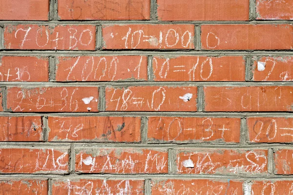 Ściana z czerwonej cegły jako tło — Zdjęcie stockowe
