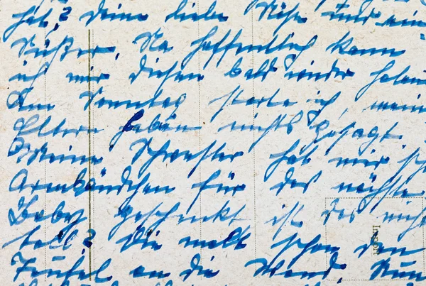 Fragmen dari sebuah surat tulisan tangan tua, ditulis dalam bahasa Jerman — Stok Foto