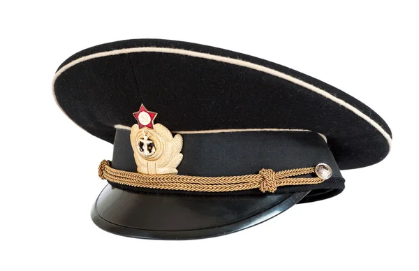 Soviet navy officer peaked cap — Stock Photo, Image