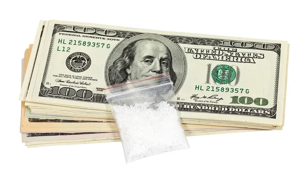米ドルに対する薬剤のパッケージ — ストック写真