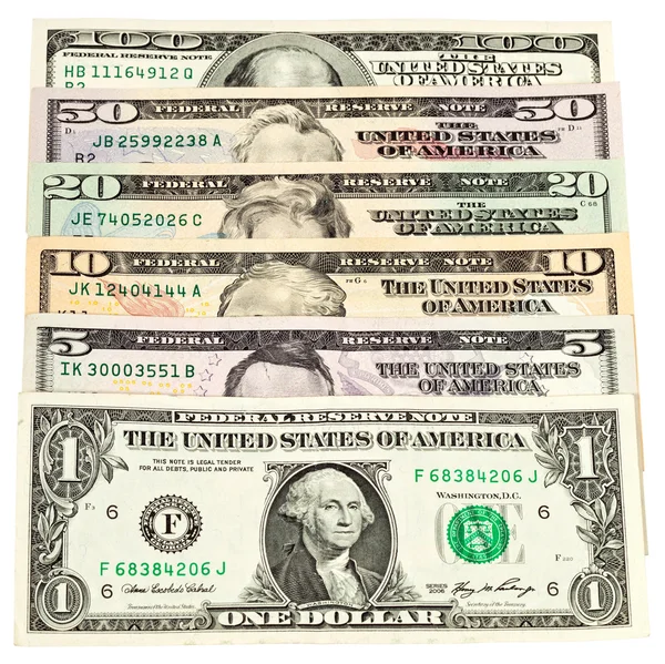 Куча долларов, денежный фон . — стоковое фото