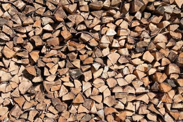 Pile de bois de chauffage, gros plan — Photo