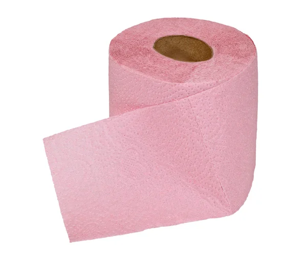 Rolka papieru toaletowego na białym tle — Zdjęcie stockowe