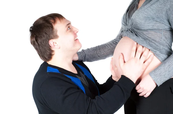 Gravid kvinna och hennes man — Stockfoto