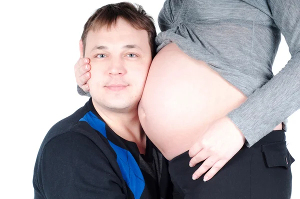 妊娠中の女性と夫 — ストック写真