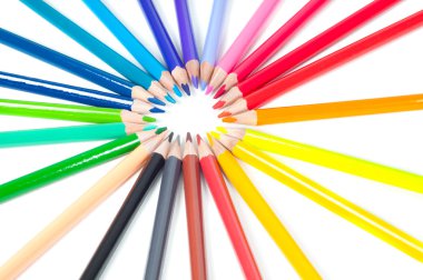 Multicolored pencils clipart