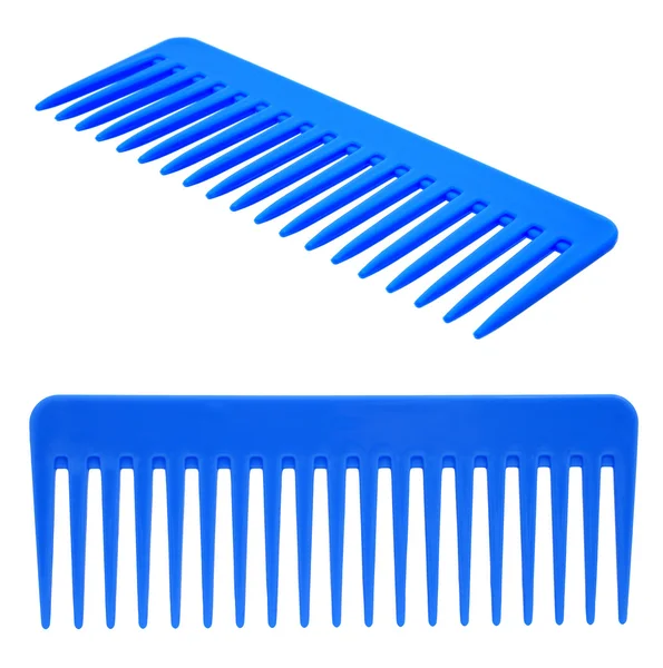 Escova de cabelo azul — Fotografia de Stock