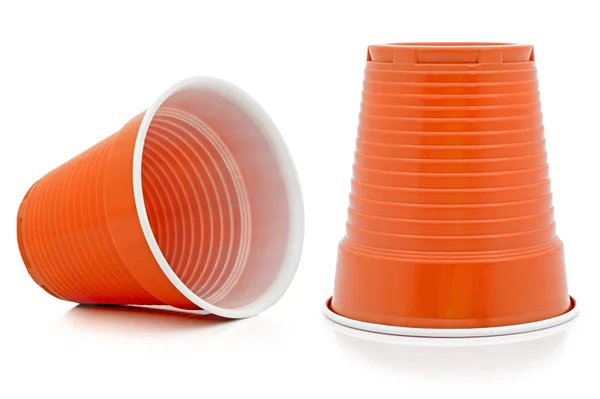 Eldobható műanyag pohár — Stock Fotó