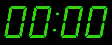 Digital clock show midnight clipart