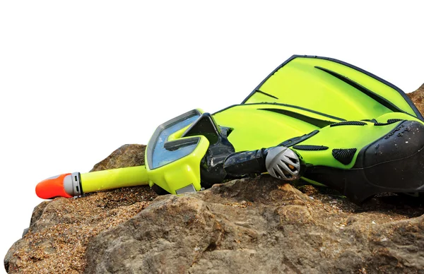 Diving mask, snorkel and flippers. — Stock Photo, Image