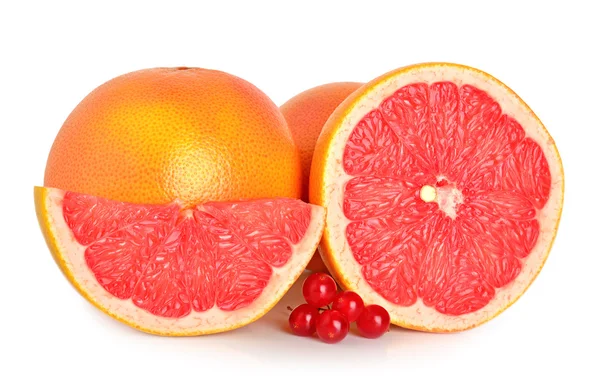 切葡萄柚和浆果 — 图库照片