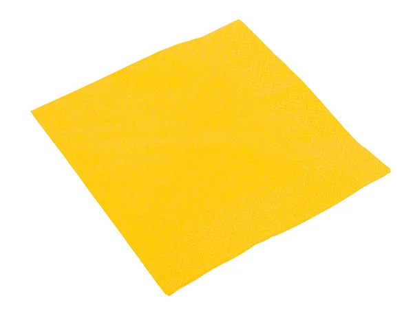 Geel papier servet — Stockfoto