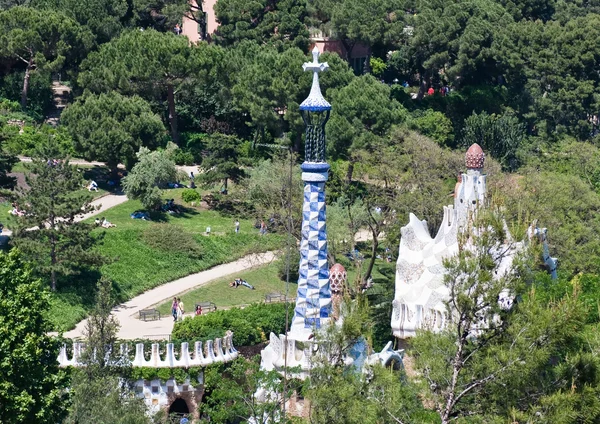 Park Guell di Antoni Gaudi, Barcellona, Spagna — Foto Stock