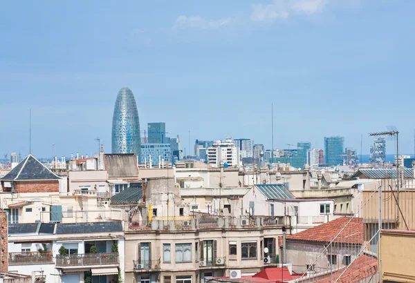 Panoramic view of Barcelona city, Spain. — Stock Photo, Image