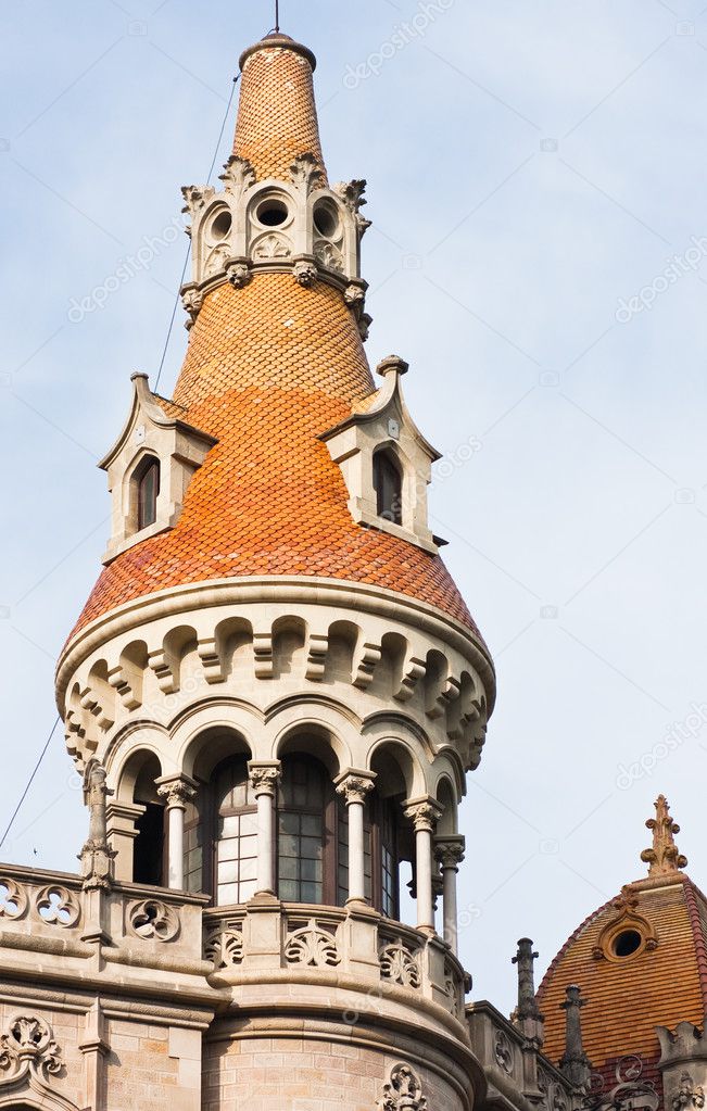 Tower in Paseo de Gracia, Barcelona, Spain
