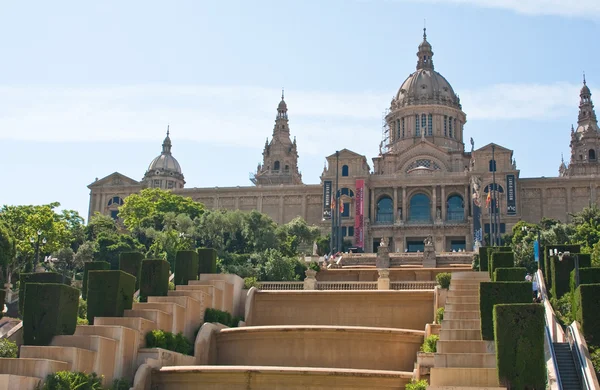 National Museum of Catalonia, Spania (engelsk). Barcelona – stockfoto